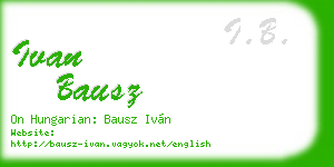 ivan bausz business card