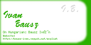 ivan bausz business card